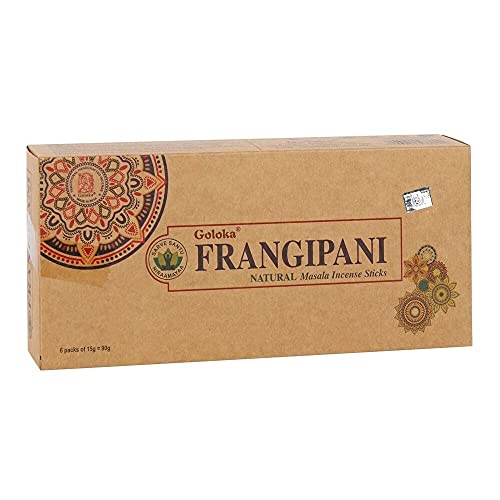 Goloka - Serie Organica, Frangipani, 6 cajas de 15 gramos (90 gramos en total)