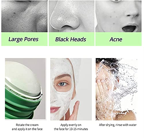 Green Mask Stick, Mascarilla de Limpieza Profunda, Mascarilla Sólida de Control de Aceite,Mascarilla de té Verde,Deep Cleansing Mask,Elimina eficazmente el acné, Purifica la piel (1pc)