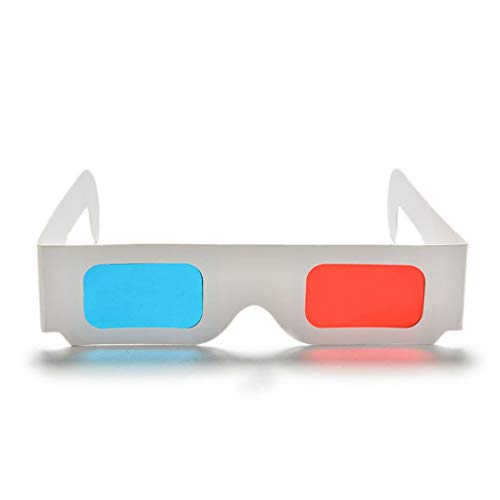 Guangcailun 10pcs / Set anaglifo de Papel Universal Gafas 3D Rojo Azul Vídeo TV Gafas anaglifo Cartón película GE DVD Vídeo TV Gafas 3D