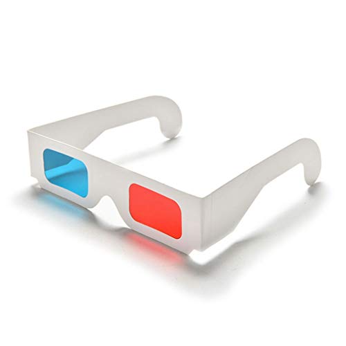 Guangcailun 10pcs / Set anaglifo de Papel Universal Gafas 3D Rojo Azul Vídeo TV Gafas anaglifo Cartón película GE DVD Vídeo TV Gafas 3D