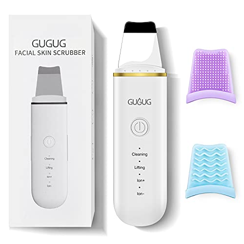GUGUG Skin Scrubber, Limpiador Facial, Exfoliación de Cara, Peeling Facial 4 Modos para Limpiar los Poros y Cuidar la Piel, USB Recargable, Dispositivo de Belleza