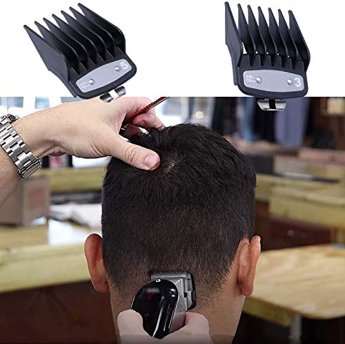 Guías de Corte de Repuesto Compatible con Wahl Cortapelos, Peine Profesional Peines de Límite Peines Cortapelos de 10 Piezas Poweka para Wahl