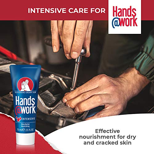 Hands @ Work - Fórmula intensiva - Crema nutritiva de manos con glicerina para Hands@Work. Regenera la piel extremadamente seca y agrietada y mantiene su elasticidad - 75 ml