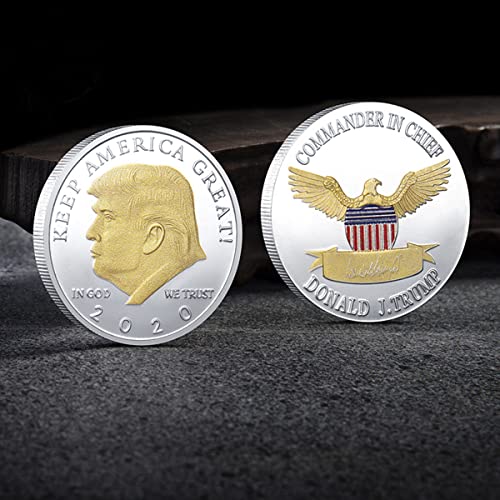 HARPIMER Donald Trump Presidente 2020 Insignia Conmemorativa Relieve, Regalo de Reelección para Expresar su Apoyo para Mantener la Excelencia de Estados Unidos