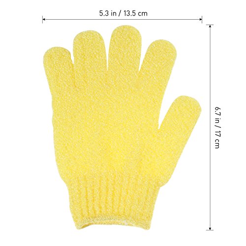 Healifty 4 pares de guantes exfoliantes de baño con esponja, para taburetes