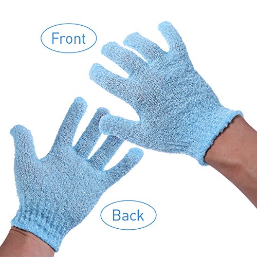 Healifty 4 pares de guantes exfoliantes de baño con esponja, para taburetes