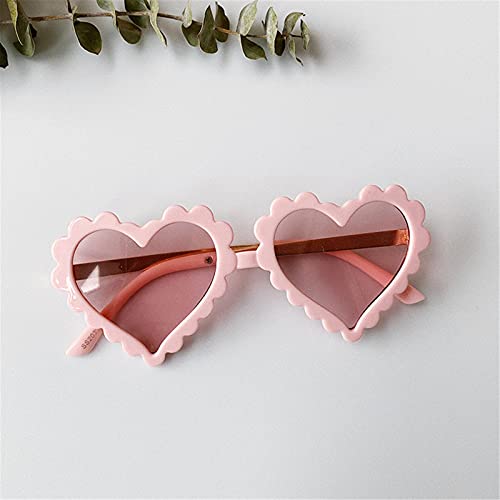 Heart Glasses Kids - Gafas de sol para niños y niñas, antirrayos UV, decoración de gafas para fotógrafo, protección ocular moderna, 6 colores, para todas las actividades al aire libre