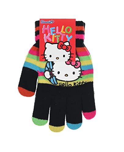 Hello Kitty - Guantes - para niña negro Talla única