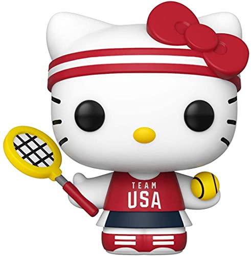 Hello Kitty Tennis Pop #37 Pop Sports Team USA figura de acción (relleno con protector EcoTek Pop y tarjeta de arte adicional)