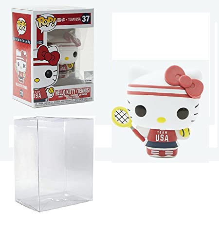 Hello Kitty Tennis Pop #37 Pop Sports Team USA figura de acción (relleno con protector EcoTek Pop y tarjeta de arte adicional)