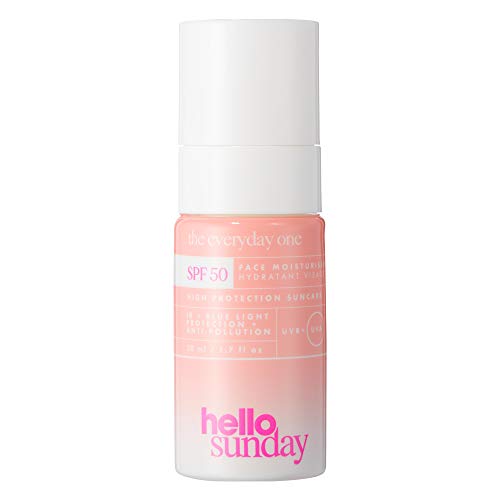 hello sunday | crema hidratante facial Enriquecida con Ácido Hialurónico - con Factor De Protección Solar SPF 50, 50 ml
