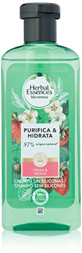 Herbal Essences bio:renew Fresa Blanca y Menta Dulce Purificante Champú, En Colaboración Con El Real Jardín Botánico De Kew 6 x 250ml