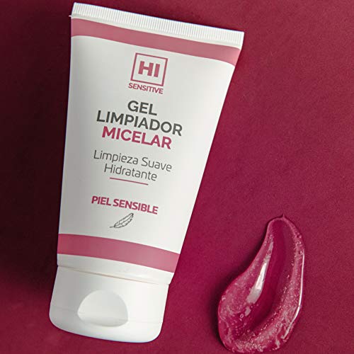 HI Sensitive | Gel Limpiador Micelar | Limpiador Facial para Pieles Sensibles | Desmaquillante y Limpiador de Impurezas | Enriquecido con Aloe Vera y Extracto de Pepino