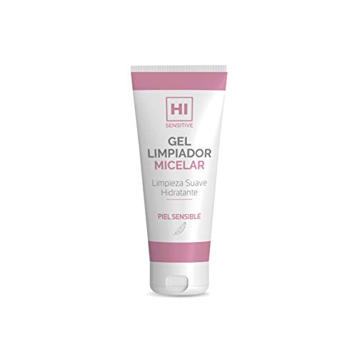 HI Sensitive | Gel Limpiador Micelar | Limpiador Facial para Pieles Sensibles | Desmaquillante y Limpiador de Impurezas | Enriquecido con Aloe Vera y Extracto de Pepino