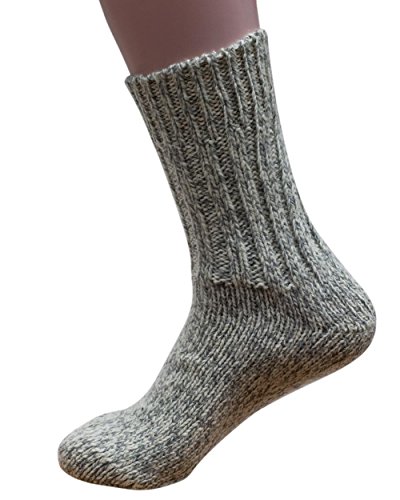 Hirsch Natur - 100% de lana pura de punto grueso de tobilleras con peso calcetines de - 5 disponible en colores grey marl, uk 8-9 / eu 42-43