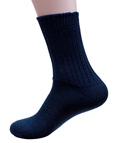 Hirsch Natur - 100% lana pura de tobilleras con peso calcetines de 4 - (peso ajustable en media) disponible en colores navy, uk 8-9 / eu 42-43