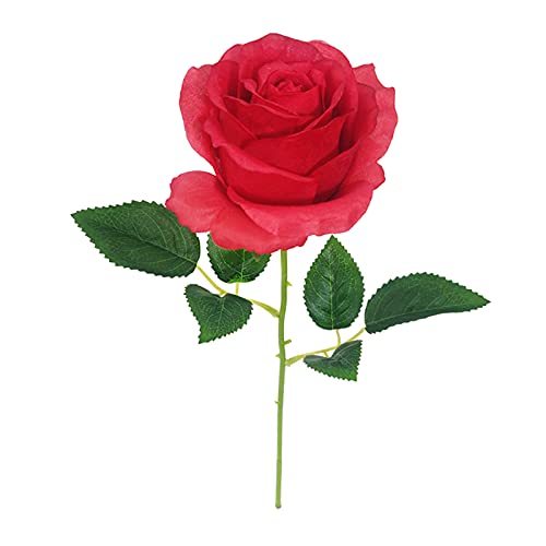 Hojas de Tallo de Rosa Artificial 20 Piezas de Hojas de Alambre de Flores Artesanales Hechas a Mano Para Arreglos Florales Tallos de Rosas Artificiales Tallo de Hojas Verdes Para Bricolaje