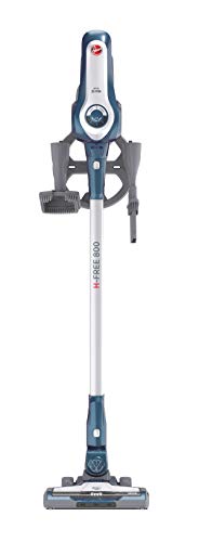 Hoover H-Free 800 HF822LHC Aspiradora Escoba sin Cable, Moto Inverter, 12.000 Pa, Ciclónico, 35 min, Hogar y Coche, Batería extraíble Litio, 3 velocidades, Plastique, Azul Iluminado