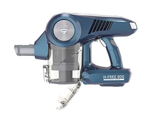 Hoover H-Free 800 HF822LHC Aspiradora Escoba sin Cable, Moto Inverter, 12.000 Pa, Ciclónico, 35 min, Hogar y Coche, Batería extraíble Litio, 3 velocidades, Plastique, Azul Iluminado