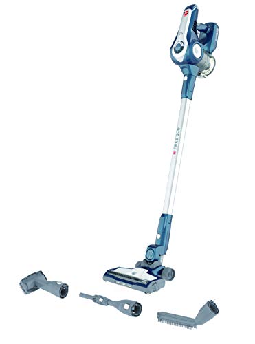 Hoover H-Free 800 HF822LHC Aspiradora Escoba sin Cable, Moto Inverter, 12.000 Pa, Ciclónico, 35 min, Hogar y Coche, Batería extraíble Litio, 3 velocidades, Plastique, Azul Iluminado