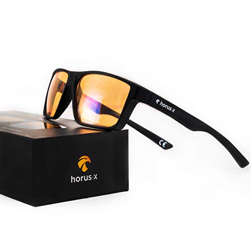 Horus X - Gafas anti luz azul GAMING 2.0 - Gafas de reposo Filtro Proteccion Ultima - Anti luz azul para pantallas (video juegos consola ordenador PC) - Accesorio Gamer & Esport - Hombre y mujer