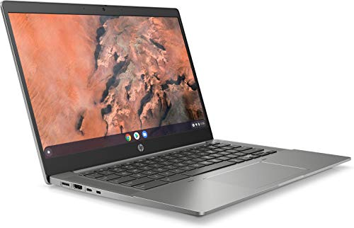 HP Chromebook 14b-na0004ns - Ordenador portátil de 14" FullHD (Ryzen 3-3250C, 8GB de RAM, 128GB SSD, gráficos integrados AMD Radeon, sistema operativo Chrome OS ) Plata - teclado QWERTY Español