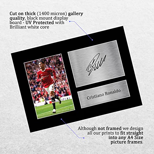 HWC Trading Cristiano Ronaldo Manchester United Man U Regalos Impresos Imagen De Autógrafo Firmado para Los Aficionados Al Fútbol Y Partidarios