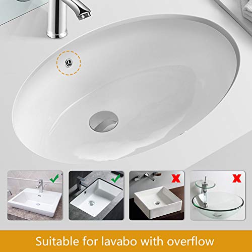 Ibergrif M20502 Click-Clack Desagüe Lavabo Universal con Rebosadero, Válvula Tapon para Bidés, Plata, M