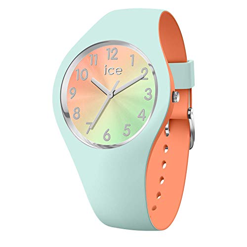 Ice-Watch ICE duo chic Aqua coral, Reloj verde para Mujer con Correa de silicona, 016981 (Small)