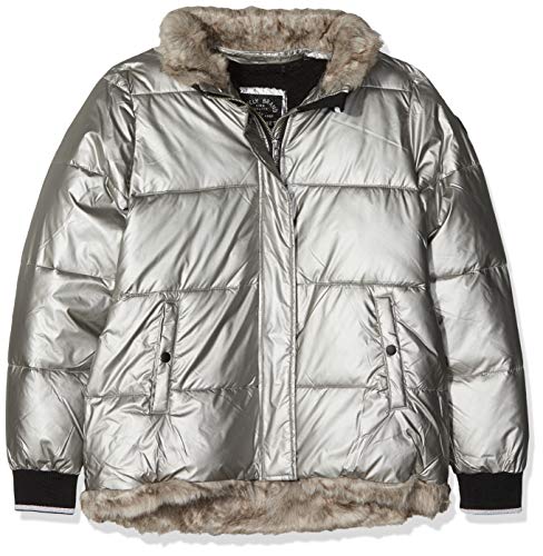 IKKS Doudoune Longue ARGENTEE Chaqueta, Plateado (Argent 18), 3 años (Tallas De Fabricante: 3A) para Niñas