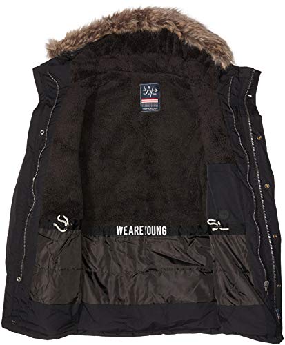 IKKS Parka 2 EN 1 Bleu POCHE ZIPPEE Devant Chaqueta, Azul Navy 48, 6 años para Niñas