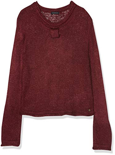 IKKS Pull 2 en 1 Avec Nœud Fantaisie Jersey, Rojo (Lie de Vino 3), 5 años para Niños