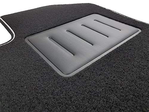 ilTappetoAuto by Fabbri 3 - SPRINT03705 - Alfombrillas de Coche a Medida en Moqueta Negra Compatible con Renault Megane 2