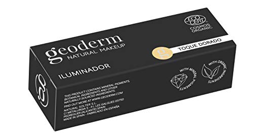 Iluminador de ojos | Iluminador en Barra| Color Dorado| Aceite de coco + Aceite de Ricino + Vitamina E/ Iluminador | Cosmética Ecológica| - Geoderm (DORADO)