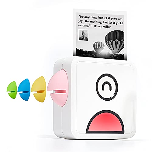 Impresora de Pegatinas térmicas - Mini Impresora inalámbrica para Imprimir Pegatinas,Imágenes,Notas,Listas,Compatible con iOS, teléfono Andriod