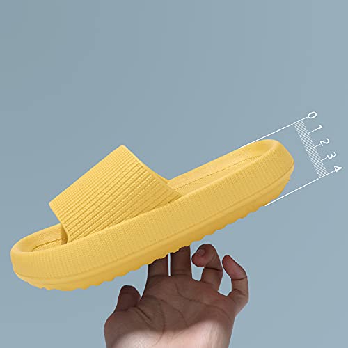 incarpo Unisex Chanclas y Sandalias de Piscina Para Mujer Zapatillas Casa Hombre Verano Pantuflas de baño,Amarillo,36/37