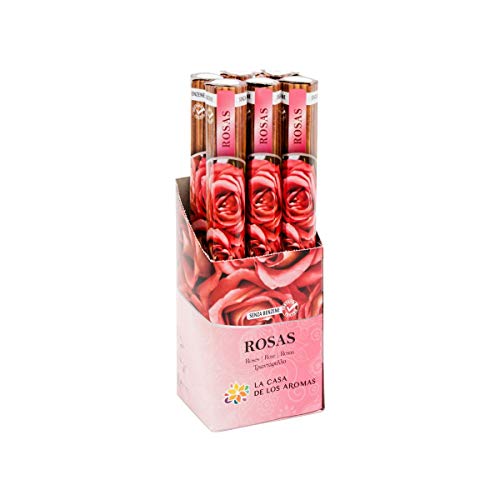 Incienso Rosas - Pack de 6 Sticks con 120 Varillas | La casa de los Aromas (120 Varillas - Pack 6 Sticks, Rosas)