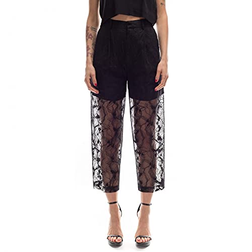 ISABELLE BLANCHE Pantalones negros de encaje Negro XS