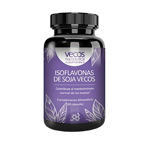 Isoflavonas de Soja con Calcio, Magnesio y Zinc 60 cápsulas Vegetales. Ayuda a aliviar los síntomas de la menopausia, el cansancio y la fatiga