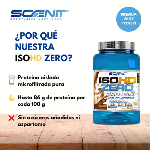 ISOHD Zero Protein | 100% whey protein isolate, proteinas whey para el desarrollo muscular | Proteinas para masa muscular con aminoácidos | proteinas whey isolate | 908 g (Galletas con nata)