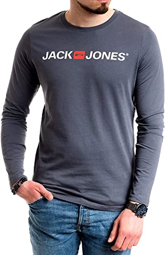 Jack and Jones Camiseta básica de manga larga de algodón para hombre Dark Slate Corp XXL