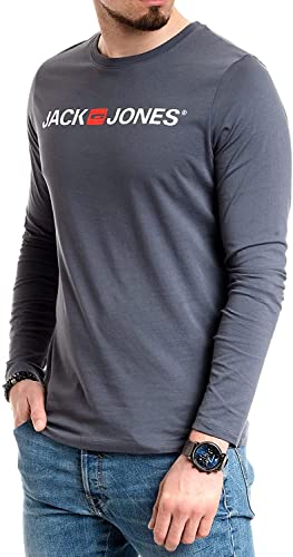 Jack and Jones Camiseta básica de manga larga de algodón para hombre Dark Slate Corp XXL