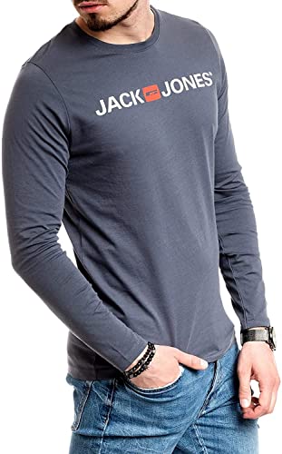 Jack and Jones Camiseta básica de manga larga de algodón para hombre Dark Slate Corp XXL