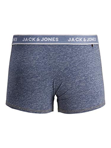 JACK & JONES Boxershorts Bóxer, Detalle: melange gris oscuro - Blazer azul marino denim celeste, M para Hombre