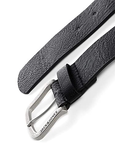 JACK & JONES Jacharry Belt Noos Cinturón, Negro (Black Detail, 105 para Hombre
