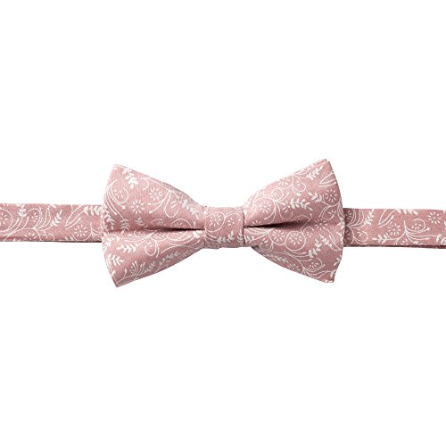 Jacob Alexander Men's Self Tie Freestyle Floral Bow Tie - Dusty Rose