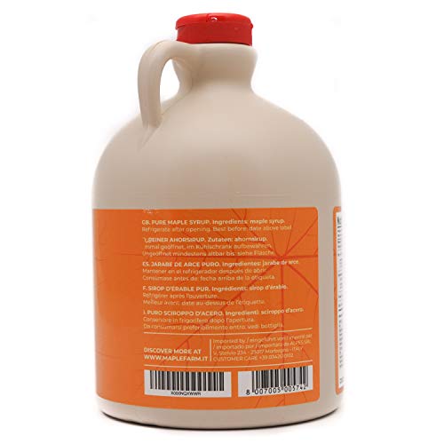 Jarabe de arce Grado A (Very dark, Strong taste) - 1,89 litros (2,5 Kg) - Miel de arce - Sirope de Arce - Original maple syrup