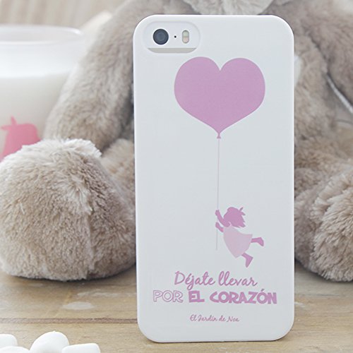 Jardín de Noa 1002A - Funda para Apple iPhone 5, color rosa, diseño Déjate llevar por el corazón