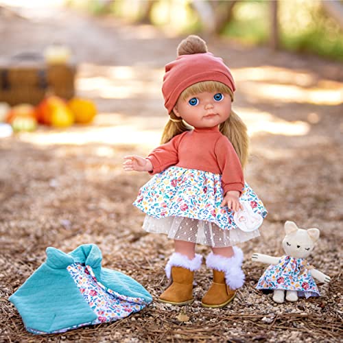 JC Toys | Muñeca Chloe Nature Collection | Muñeca de 38 cms con Pelo Rubio Largo | Vestido Multi Pieza Fashion | Cuerpo de Vinilo (32000)