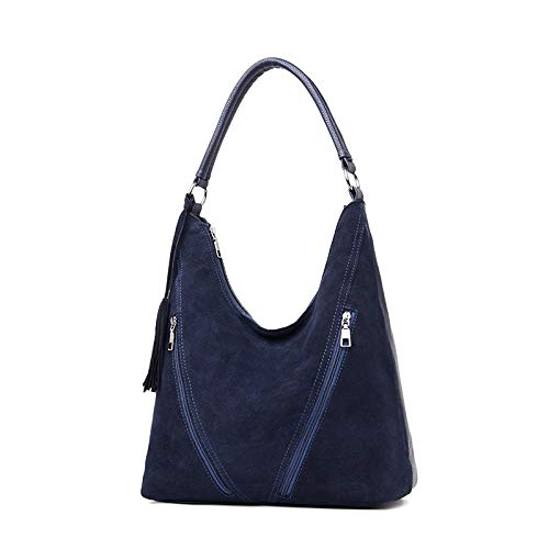 JIYANANDPSTB Bolso Mujer Bolso de Hombro de Cuero de Gamuza de Moda for Mujer Señoras Casual Nubuck Cuero Convertible (Color : B)